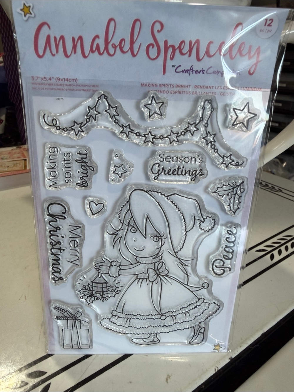 Crafters Companion Annabel Spenceley Making Spirits Bright Stamp Set
